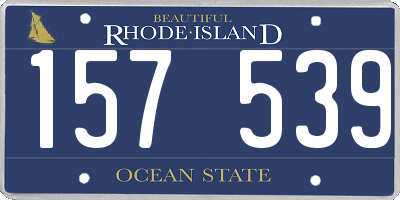 RI license plate 157539