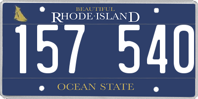 RI license plate 157540