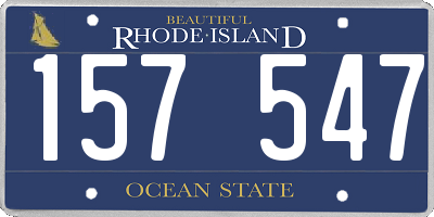 RI license plate 157547