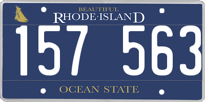 RI license plate 157563