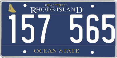 RI license plate 157565