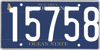 RI license plate 15758