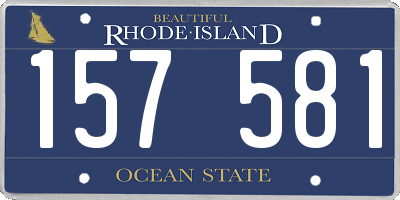 RI license plate 157581