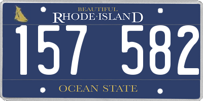 RI license plate 157582