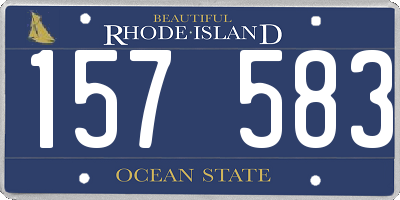 RI license plate 157583