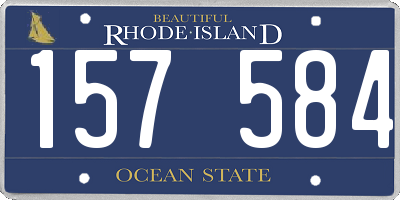 RI license plate 157584