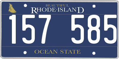 RI license plate 157585
