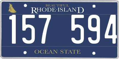 RI license plate 157594