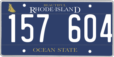 RI license plate 157604