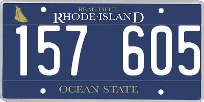 RI license plate 157605