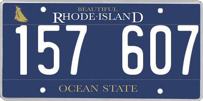 RI license plate 157607