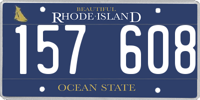 RI license plate 157608