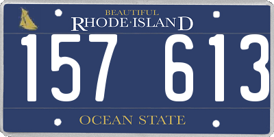 RI license plate 157613