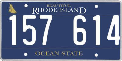 RI license plate 157614