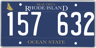RI license plate 157632