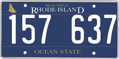 RI license plate 157637
