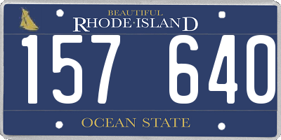 RI license plate 157640