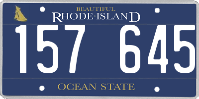 RI license plate 157645