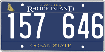 RI license plate 157646