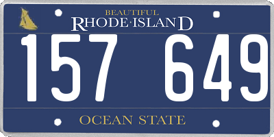 RI license plate 157649