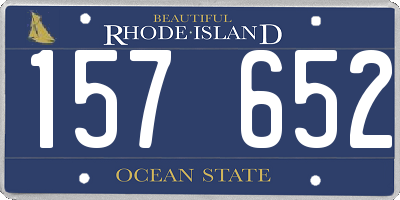 RI license plate 157652