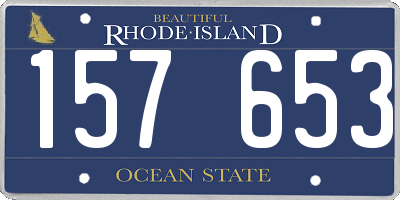 RI license plate 157653
