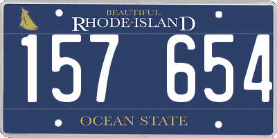 RI license plate 157654