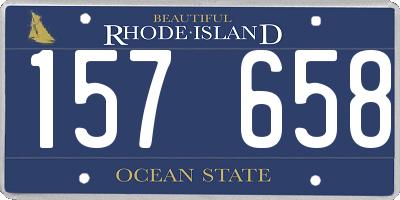 RI license plate 157658