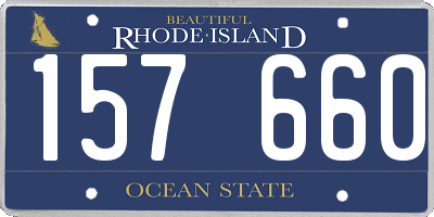 RI license plate 157660