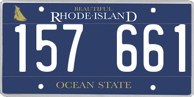RI license plate 157661