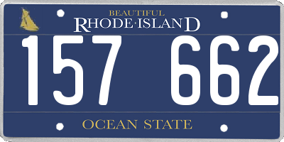 RI license plate 157662