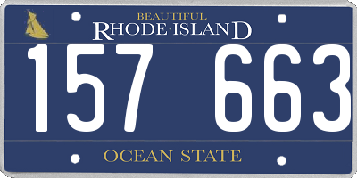 RI license plate 157663