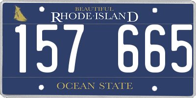 RI license plate 157665