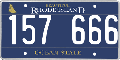 RI license plate 157666