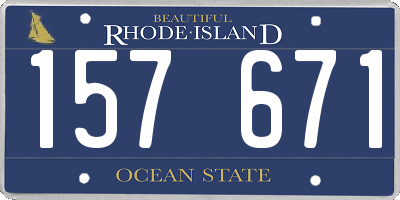 RI license plate 157671
