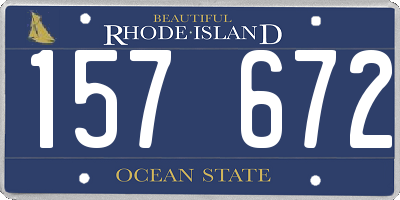 RI license plate 157672