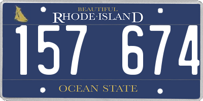 RI license plate 157674