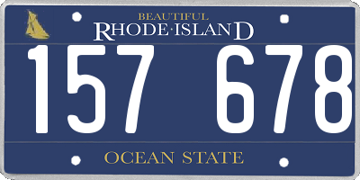 RI license plate 157678