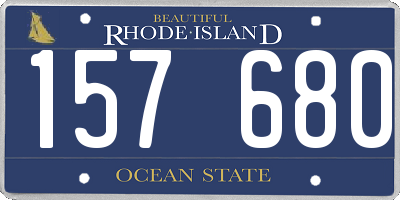 RI license plate 157680