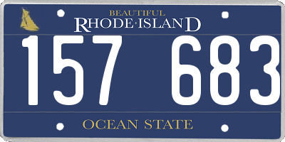 RI license plate 157683