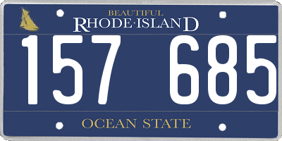 RI license plate 157685