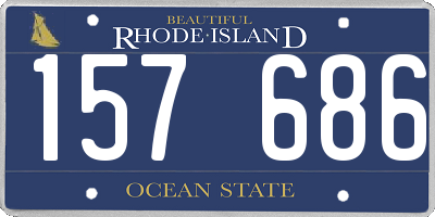 RI license plate 157686