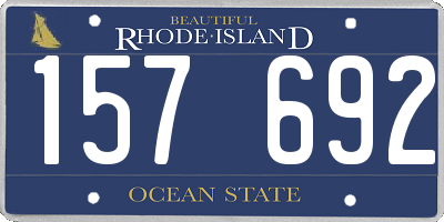 RI license plate 157692