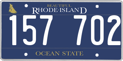 RI license plate 157702