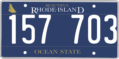 RI license plate 157703