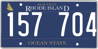 RI license plate 157704