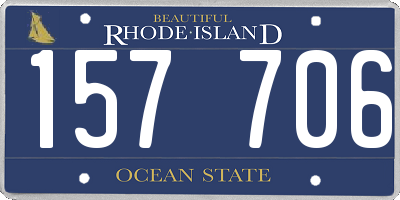 RI license plate 157706