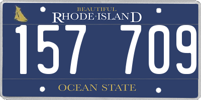 RI license plate 157709