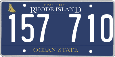 RI license plate 157710