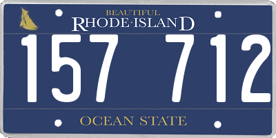 RI license plate 157712